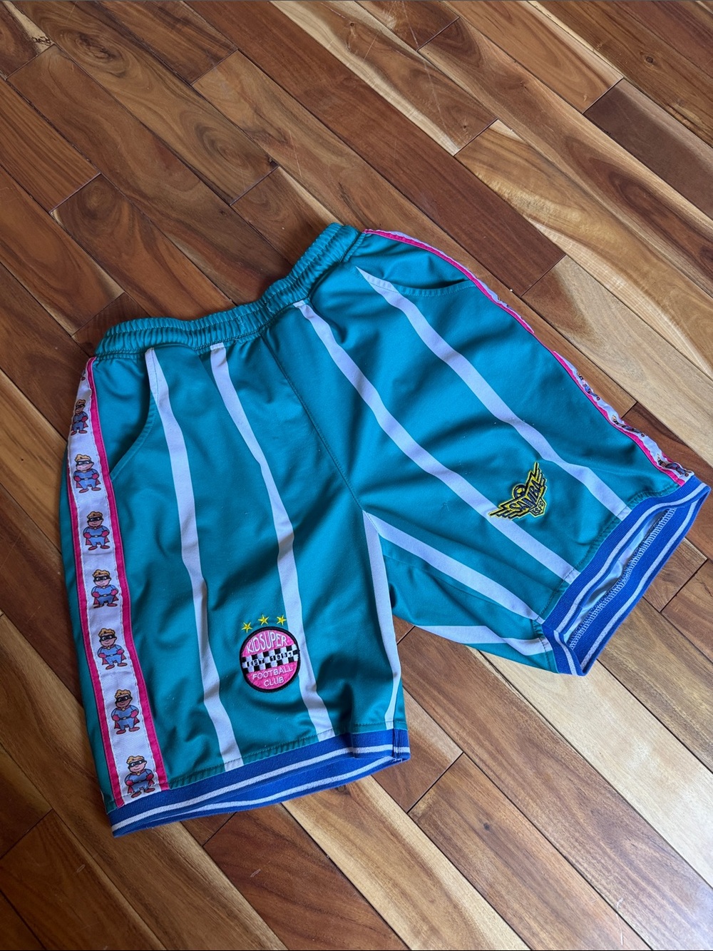 Kidsuper soccer ronaldinno Athletic Men's Shorts with Pink Trim